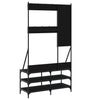 Schwarze Garderobe mit Schuhregal Mladina 100x40x184cm