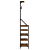 Garderobe mit Schuhregal Manuelita aus Rauchereiche 70x34x184cm