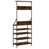 Garderobe mit Schuhregal Manuelita aus Rauchereiche 70x34x184cm