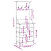 Garderobe mit Schuhregal Manuelita aus Rauchereiche 70x34x184cm