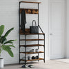 Garderobe mit Schuhregal Manuelita aus Rauchereiche 70x34x184cm