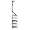 Graue Garderobe mit Schuhregal Manuelita 70x34x184cm