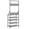 Graue Garderobe mit Schuhregal Manuelita 70x34x184cm