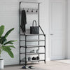 Graue Garderobe mit Schuhregal Manuelita 70x34x184cm