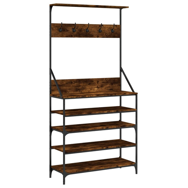 Garderobe mit Schuhregal Savanna-Eiche Manuelita 90x34x184cm