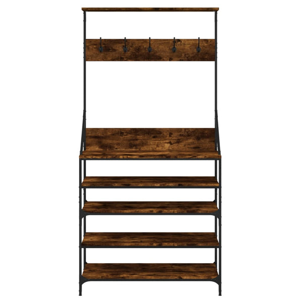Garderobe mit Schuhregal Savanna-Eiche Manuelita 90x34x184cm
