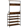 Garderobe mit Schuhregal Savanna-Eiche Manuelita 90x34x184cm