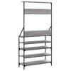 Garderobe mit Schuhregal Manuelita 90x34x184cm, grau