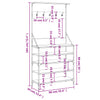 Garderobe mit Schuhregal Manuelita 90x34x184cm, grau