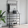 Garderobe mit Schuhregal Manuelita 90x34x184cm, grau
