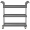 Grauer Servierwagen Loreen 77x34x72cm (3-stöckig, Aluminium)