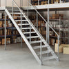 Tran Gitterrosttreppe verzinkt 80x24x7cm (Stahl)