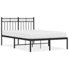 Schwarzes Metallbettgestell mit Kopfteil Atlas 120x190cm