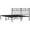 Schwarzes Metallbettgestell mit Kopfteil Atlas 140x190cm