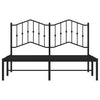 Schwarzes Metallbettgestell mit Kopfteil Pichen 135x190cm