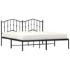 Schwarzes Metallbettgestell mit Kopfteil Pichen 183x213cm