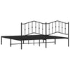 Schwarzes Metallbettgestell mit Kopfteil Pichen 193x203cm