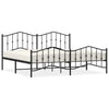 Schwarzes Metallbettgestell mit Kopfteilen Pichen 193x203cm
