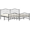 Schwarzes Metallbettgestell mit Kopfteilen Pichen 193x203cm