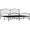 Schwarzes Metallbettgestell mit Kopfteilen Pichen 193x203cm