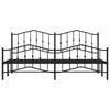 Schwarzes Metallbettgestell mit Kopfteilen Pichen 193x203cm