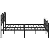 Schwarzes Metallbettgestell mit Kopfteilen Pichen 193x203cm