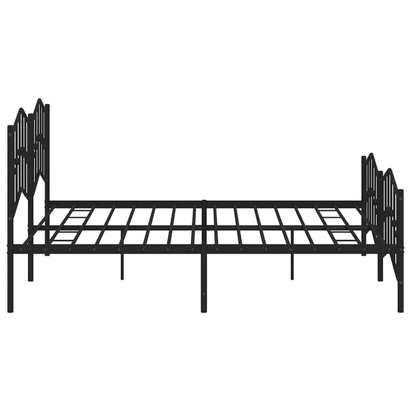 Schwarzes Metallbettgestell mit Kopfteilen Pichen 193x203cm