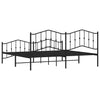 Schwarzes Metallbettgestell mit Kopfteilen Pichen 193x203cm