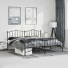 Schwarzes Metallbettgestell mit Kopfteilen Pichen 193x203cm