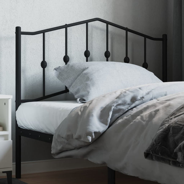 Schwarzes Metallkopfteil Slav 107cm