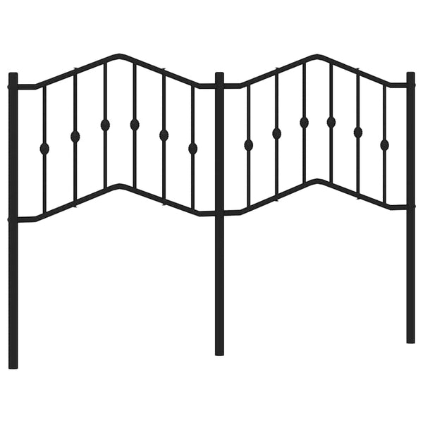Schwarzes Metallbettkopfteil Slav 135 cm