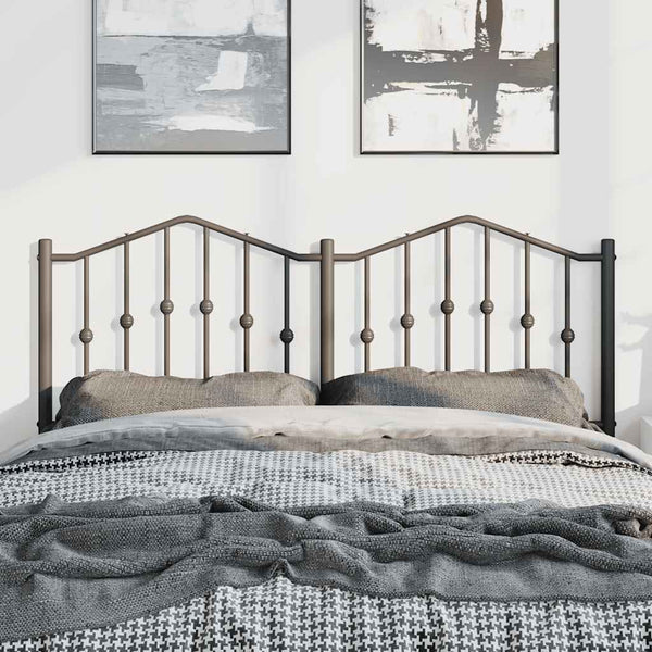Schwarzes Metallbettkopfteil Slav 135 cm