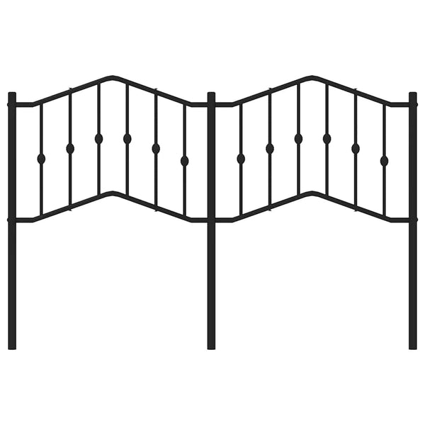 Schwarzes Metallbettkopfteil Slav 135 cm