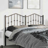 Schwarzes Metallbettkopfteil Slav 135 cm
