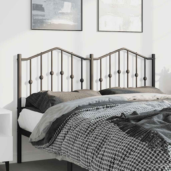 Schwarzes Metallbettkopfteil Slav 135 cm