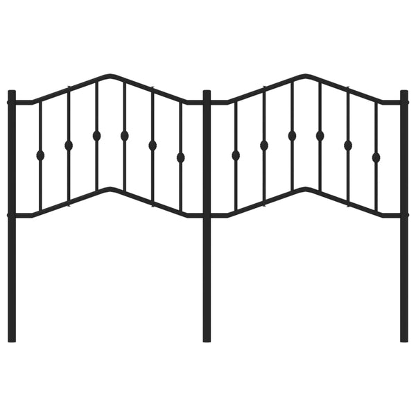 Schwarzes Metallkopfteil Slav 140cm