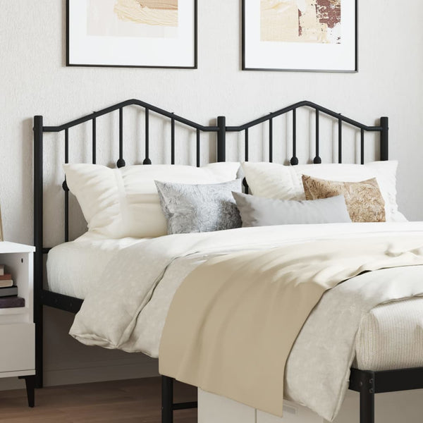 Schwarzes Metallkopfteil Slav 140cm
