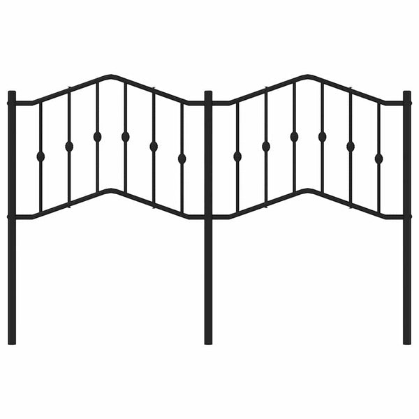 Schwarzes Metallkopfteil Slav 150cm