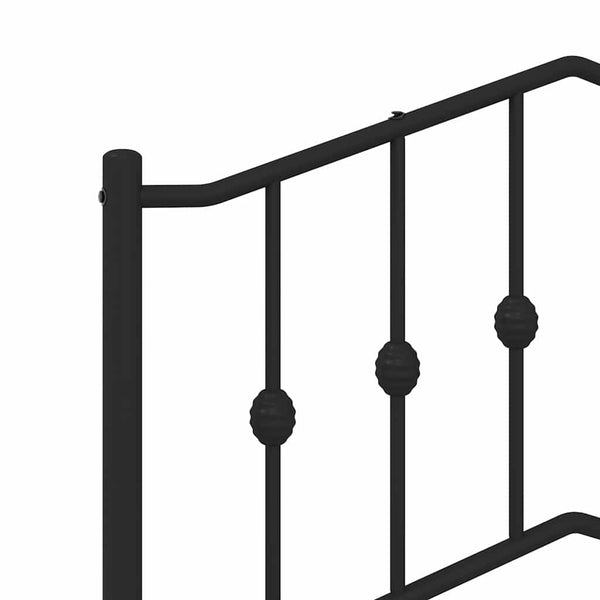 Schwarzes Metallkopfteil Slav 150cm