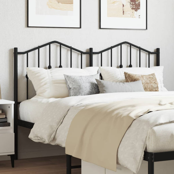 Schwarzes Metallkopfteil Slav 150cm