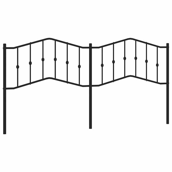 Musta metallinen sängynpääty Slav 193cm