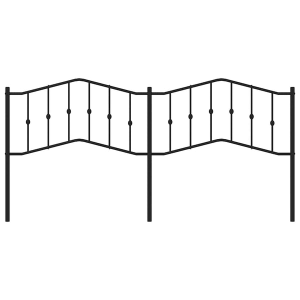 Musta metallinen sängynpääty Slav 193cm