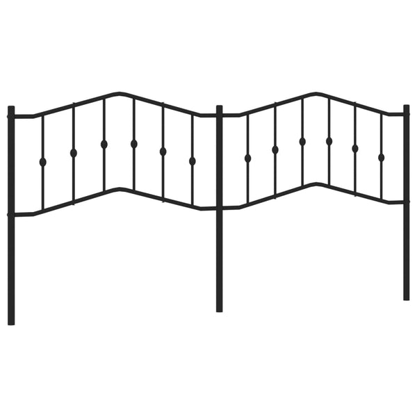 Schwarzes Kopfteil Slav 200cm aus Metall