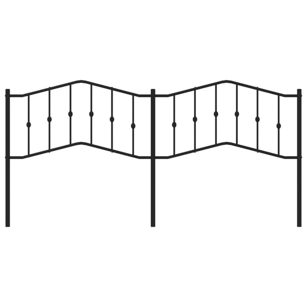 Schwarzes Kopfteil Slav 200cm aus Metall