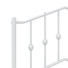 Valkoinen metallinen sängynpääty Slav 90cm