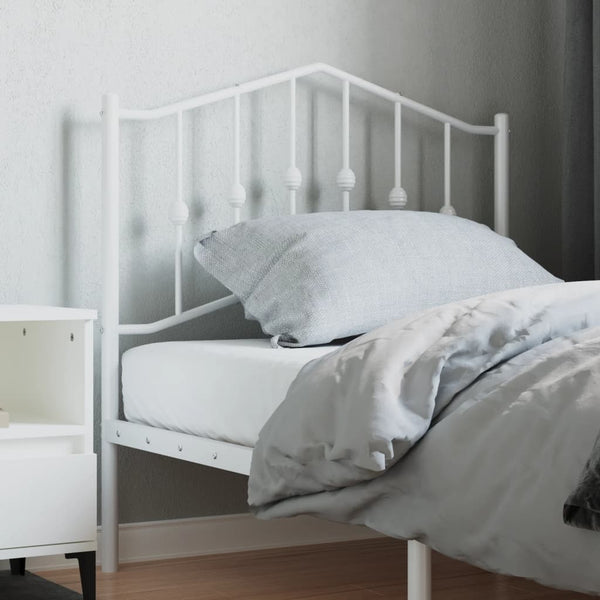 Valkoinen metallinen sängynpääty Slav 90cm