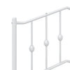 Valkoinen metallinen sängynpääty Slav 100cm