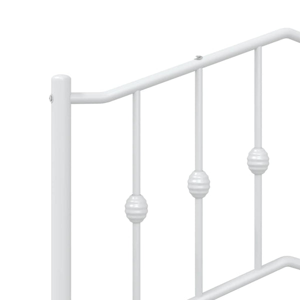 Weißes Metallkopfteil Slav 107cm