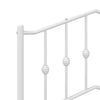 Weißes Kopfteil aus Metall Slav 140 cm