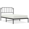Schwarzes Metallbettgestell mit Kopfteil Siegfried 107x203cm